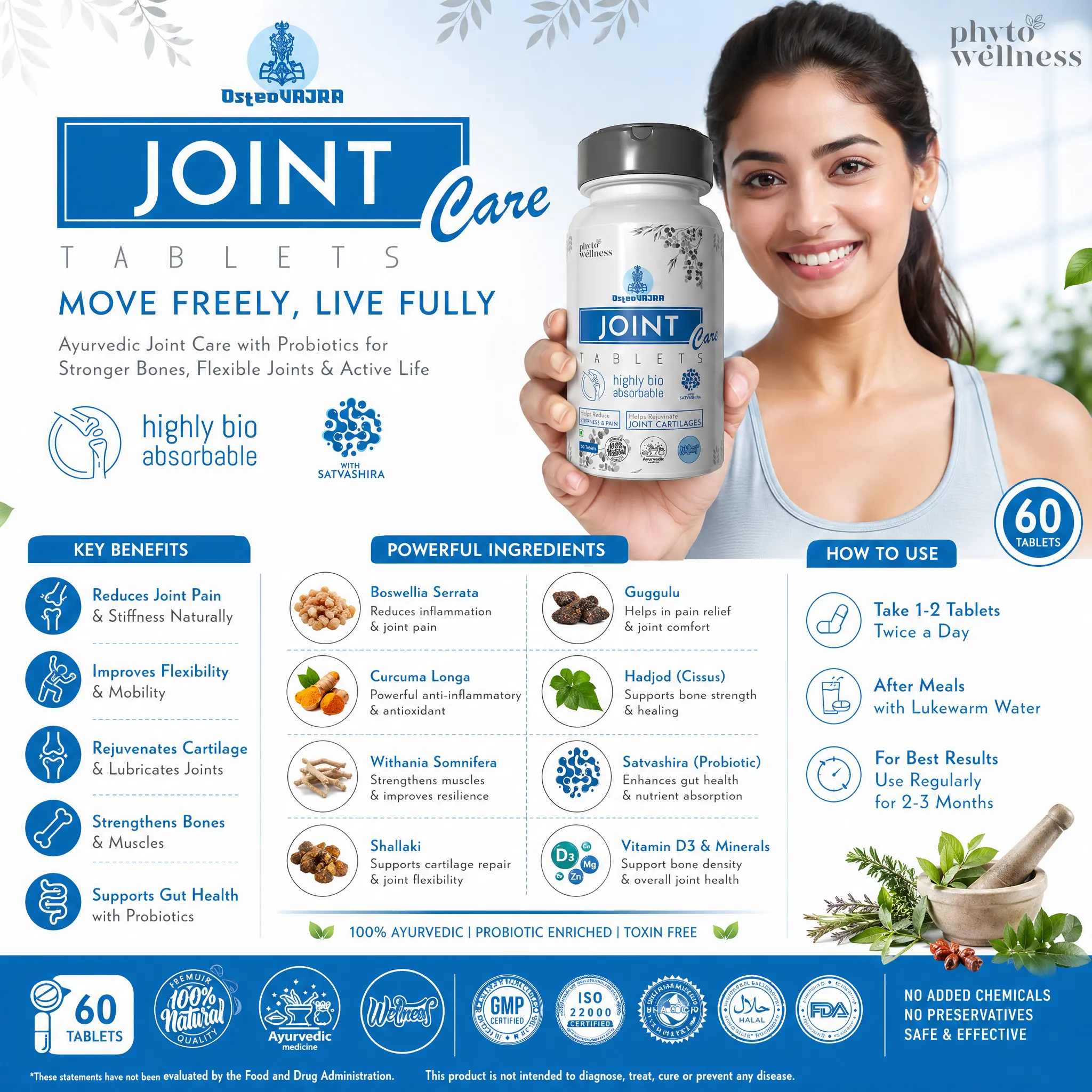 Probiotic Joint Care 60 Tablets (HS00612)
